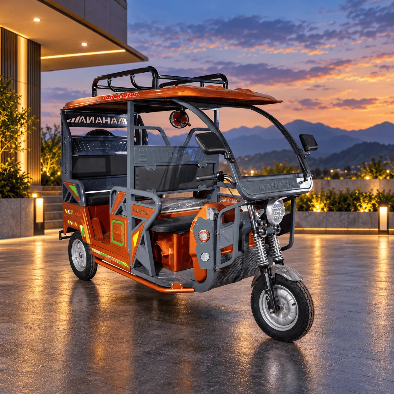 Aahana 2 (A2) Ultra Plus electric rickshaw - orange